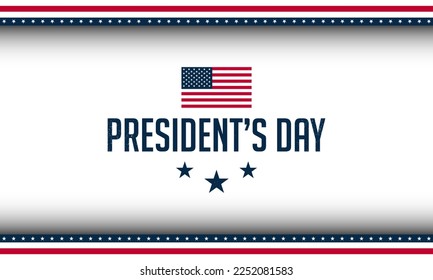 President's Day Background Design. Banner, Poster, Greeting Card. Vector Illustration.