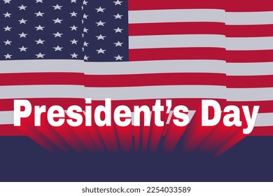 President's Day Background Design. Banner, Poster, Greeting Card. vector illustration