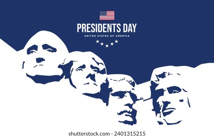 Presidents Day Background Design. Banner, Poster, Greeting Card. Vector Illustration.