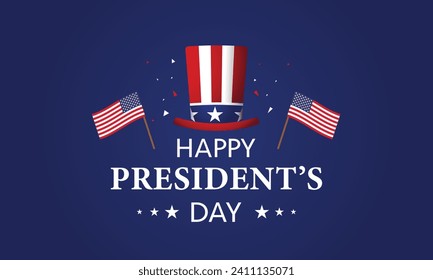 President's Day Background Design. Banner, Poster, Greeting Card. Vector Illustration.