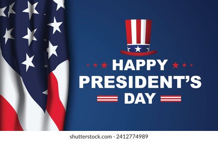 President's Day Background Design. Banner, Poster, Greeting Card. Vector Illustration.