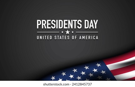 Presidents Day Background Design. Banner, Poster, Greeting Card. Vector Illustration.