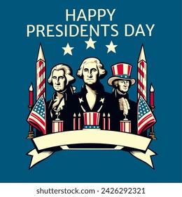 In: President's Day Background Design. Banner, Poster, Grußkarte. In: Vector Illustration.