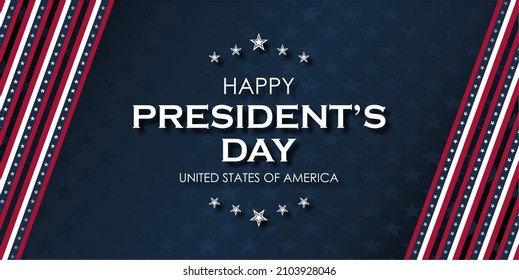 President's Day Background Design. Banners, Posters, Greeting Cards. Vector illustration with the theme of the United States flag