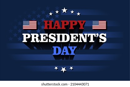 Presidents Day Background Design. Banners, Posters, Greeting Cards. Vector Illustration with the color theme of the United States flag.