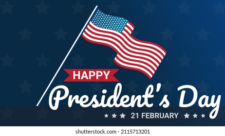 President's Day Background Design. Greeting Card, Banner, Poster. Vector Illustration.