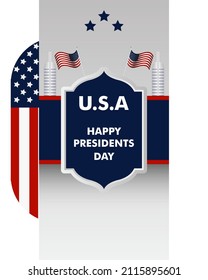 Diseño de fondo del Día del Presidente. Es adecuado para afiches, banners, invitaciones, publicidad. Ilustración vectorial. Ilustración vectorial.