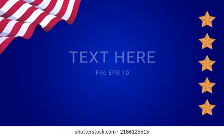President's Day. background design with US flag. It is suitable for banners, posters, websites, advertising. Vector illustration