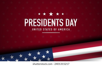 Diseño de fondo del Día del Presidente. Ilustración vectorial.