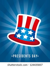 presidents day background, hat. vector illustration