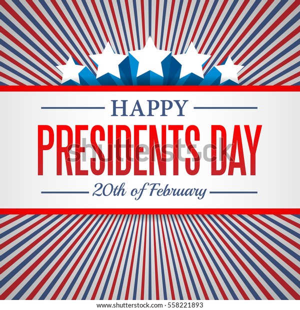 Presidents Day Background Usa Patriotic Template Stock Vector