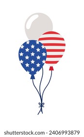 presidents day balloons illustration design