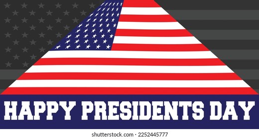 Presidents day banner can use for template,book cover, mobile app, poster, flyer with American flag on background.
