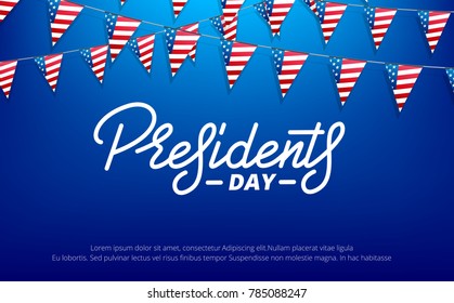 Presidents Day. Banner for USA Presidents Day Holiday