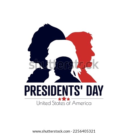 Presidents' Day card. Flat vector illustration.