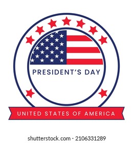 President's Day Celebrate Free Vector Badge