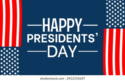 Presidents' Day celebrated every year of 19th February. American federal holidays  Vector banner, flyer, poster and social medial template design.