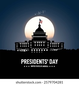 presidents' day. presidents' day creative banner, poster, social media post, postcard, background, backdrop, web banner, greetings card, template, cover design etc.