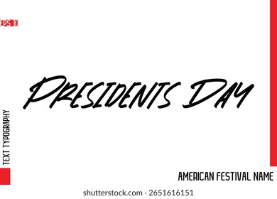 Dia dos Presidentes - Festival Europeu Nome Moderno Elegante Tipografia Texto 