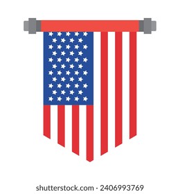 presidents day flag pennant illustration