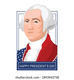 President's Day George Washington USA National Day Vector Illustration