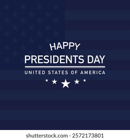 Presidents Day Greeting Card with USA Flag on the background. Vector Illustration