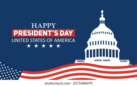 Presidents Day. Happy Presidents Day Background Design. Banner, Poster. Vector Illustration.