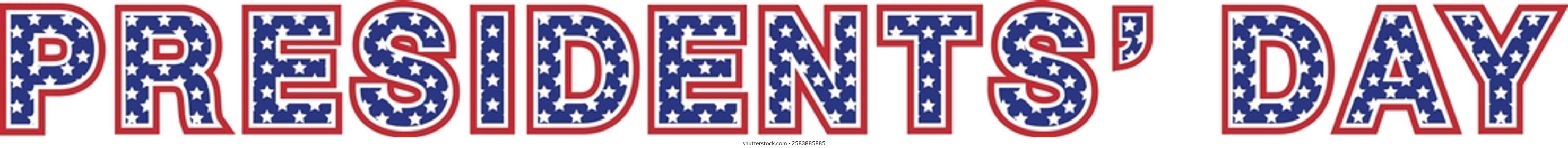 Presidents' Day, Happy Birthday, American Flag, USA, America, American Star, Stars and Strips, Patriotic, Vector, Logo, Letters, Words, Type