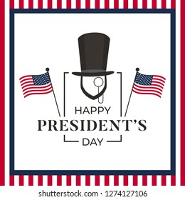President's Day Illustration Poster Background