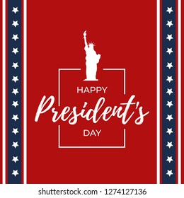 President's Day Illustration Poster Background