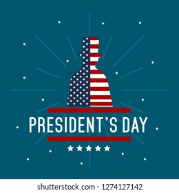 President's Day Illustration Poster Background