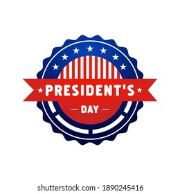 President's day label badge design vector isolated on white background