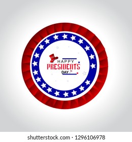 President's Day  poster, header or banner design with party flag