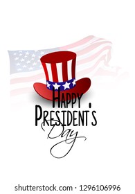 President's Day  poster, header or banner design with party flag