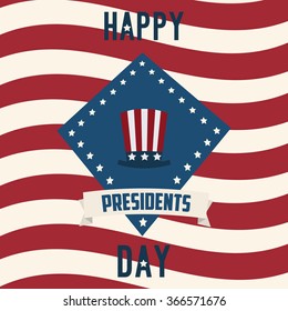 Presidents Day poster. Vector eps10 illustration.  USA design