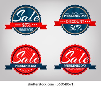 Presidents Day Sale. Background flat design