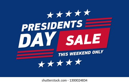 Presidents Day Sale Banner . Vector Template.