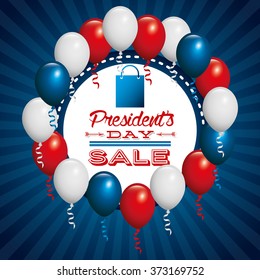 Presidents Day Sale Design, Vector Illustration Eps10 Graphic 