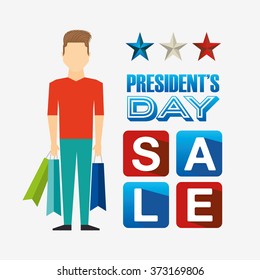 presidents day sale design, vector illustration eps10 graphic 
