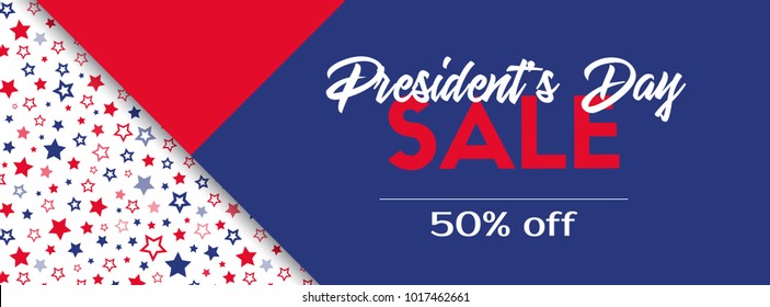 President's day sale. Vector banner template