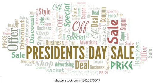 Presidents Day Sale Word Cloud. Wordcloud Made With Text.