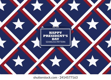 Presidents Day Seamless pattern Background Design. Banner, Poster, Greeting Card. Vector Illustration.