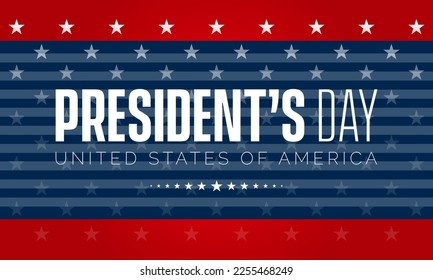 Presidents Day template design concept observed on February 21. Federal Vector Illustration