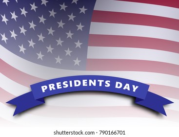 Presidents Day. United States flag