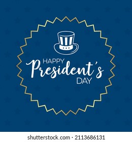 President's Day vector design label template. Handwritten lettering text.