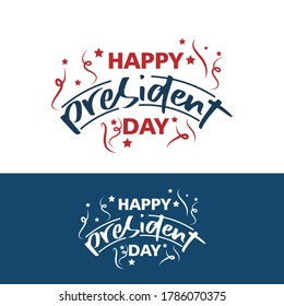 Día de los presidentes. Tipografía vectorial, diseño de texto o logotipo. Banners para la venta, tarjetas de felicitación, regalos, etc.
