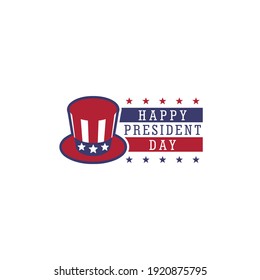 Presidents day. Vector typography, text or logo design, american hat logo design template. Awesome capitol with star logo