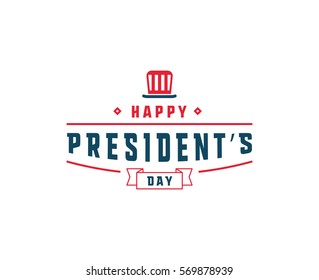 Presidents day. Vector typography, text or logo design. Usable for sale banners, greeting cards, gifts etc.