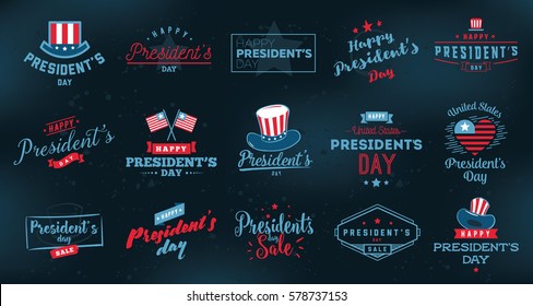 Presidents day. Vector typography, text or logo design. Usable for sale banners, greeting cards, gifts etc.