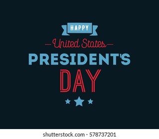 Presidents day. Vector typography, text or logo design. Usable for sale banners, greeting cards, gifts etc.